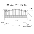 18x6 ft Steel Sliding Driveway Gate