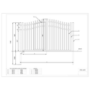 18x7 ft Steel Dual Swing Driveway Gate with Pedestrian Door