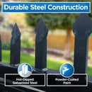 18x7 ft Steel Dual Swing Driveway Gate with Pedestrian Door