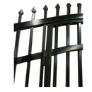 18x7 ft Steel Dual Swing Driveway Gate with Pedestrian Door