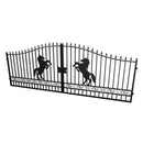 18x8 ft Steel Dual Swing Driveway Gate