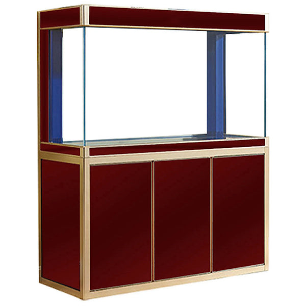 Aqua Dream 135 Gallon Tempered Glass Aquarium Red and Gold AD-1260-RD - Serenity Provision