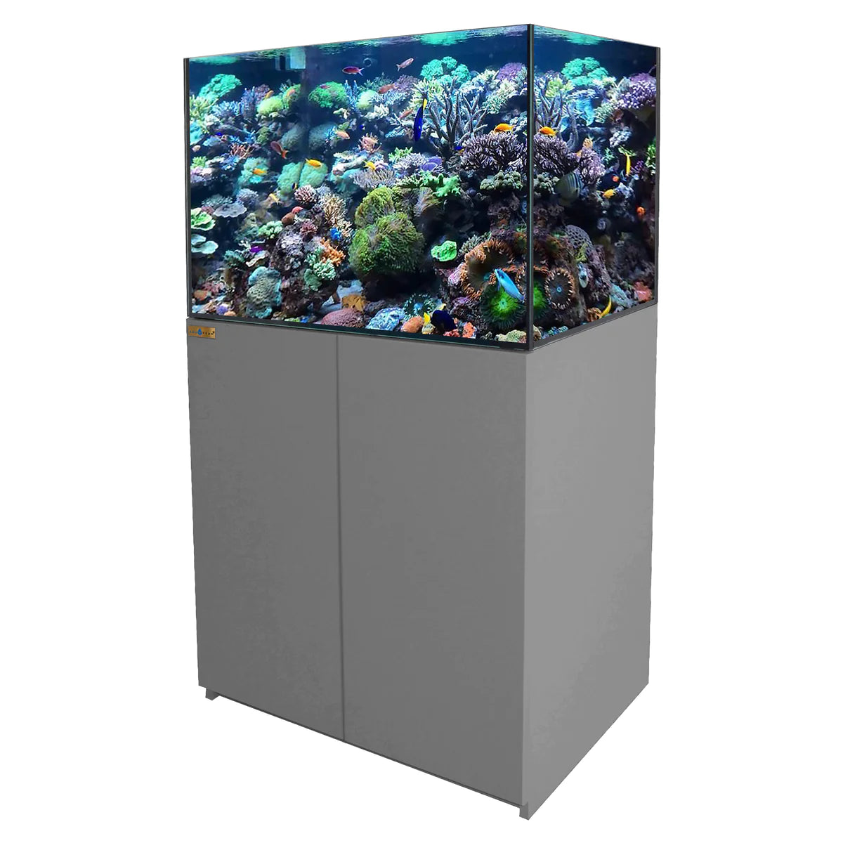 Aqua Dream 100 Gallon Coral Reef Aquarium Ultra Clear Glass Tank & Built in Sump Silver REEF-900-SILVER - Serenity Provision