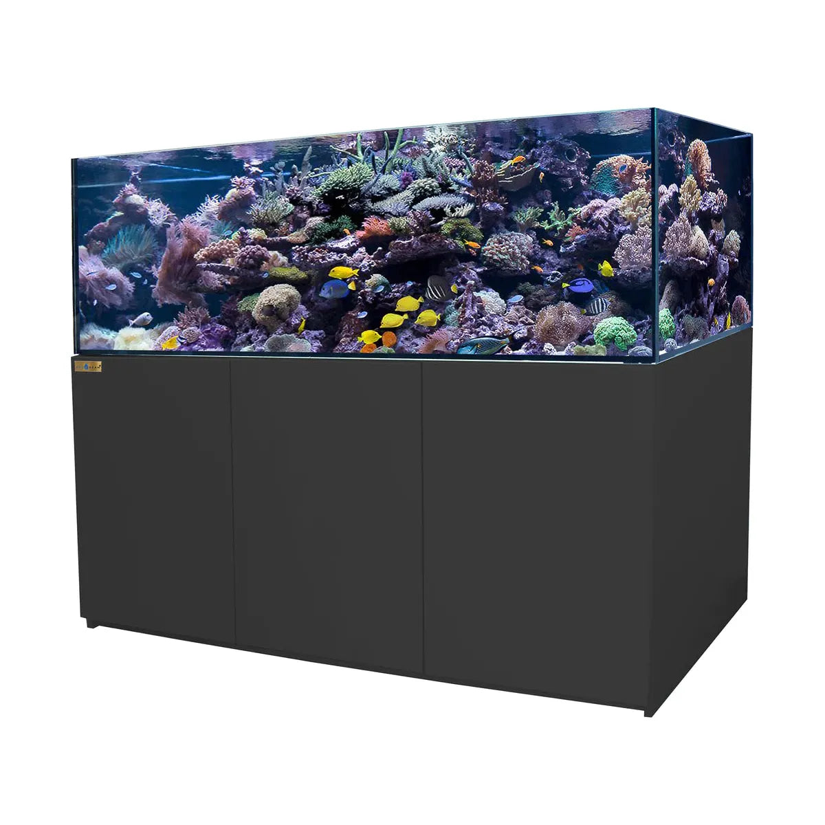 Aqua Dream 250 Gallon Coral Reef Aquarium Ultra Clear Glass Tank & Built in Sump All Black REEF-2000-BK - Serenity Provision
