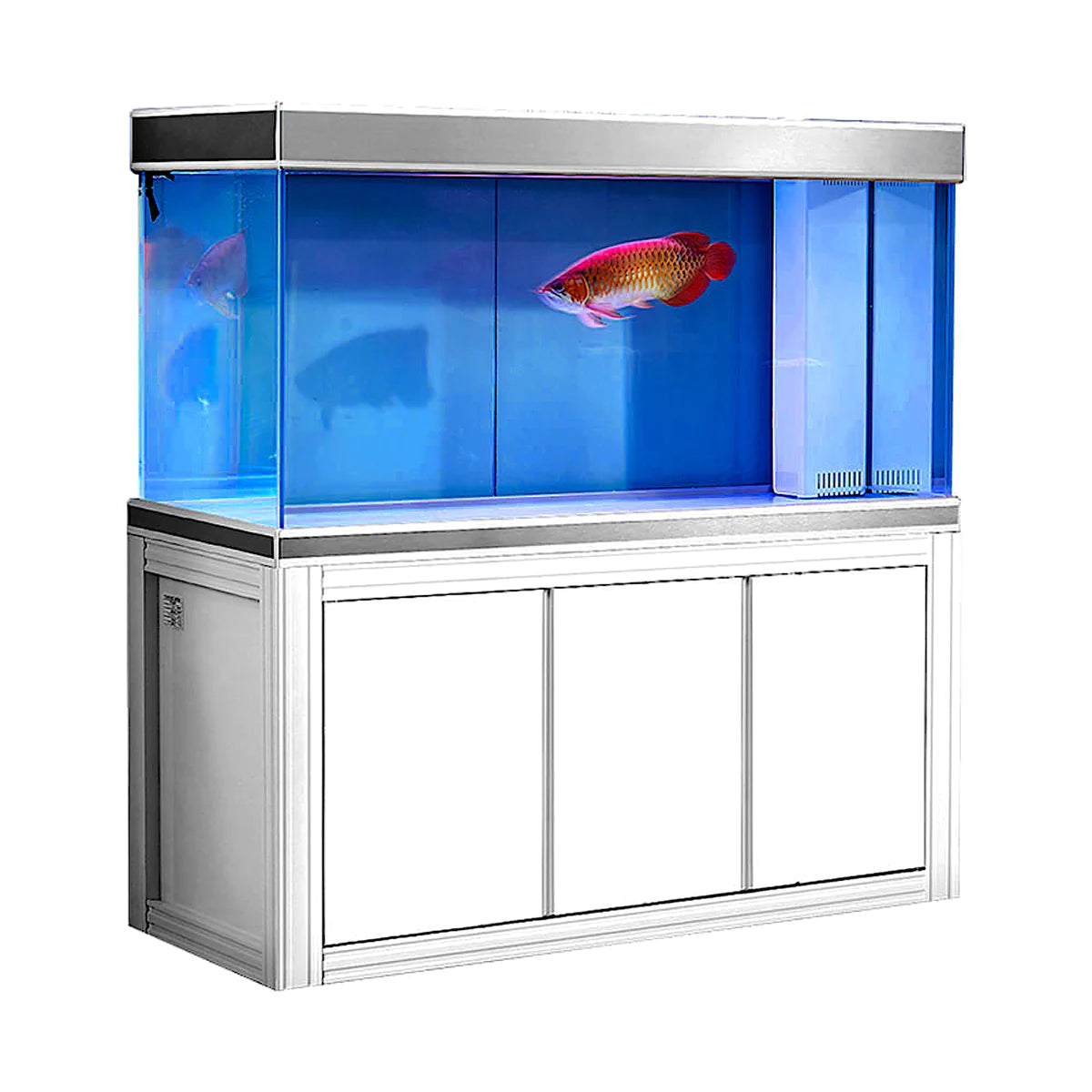 Aqua Dream 200 Gallon Tempered Glass Aquarium White and Silver AD-1560-WS - Serenity Provision