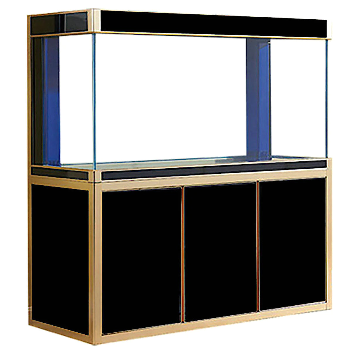 Aqua Dream 175 Gallon Tempered Glass Aquarium Black and Gold AD-1560-BK - Serenity Provision