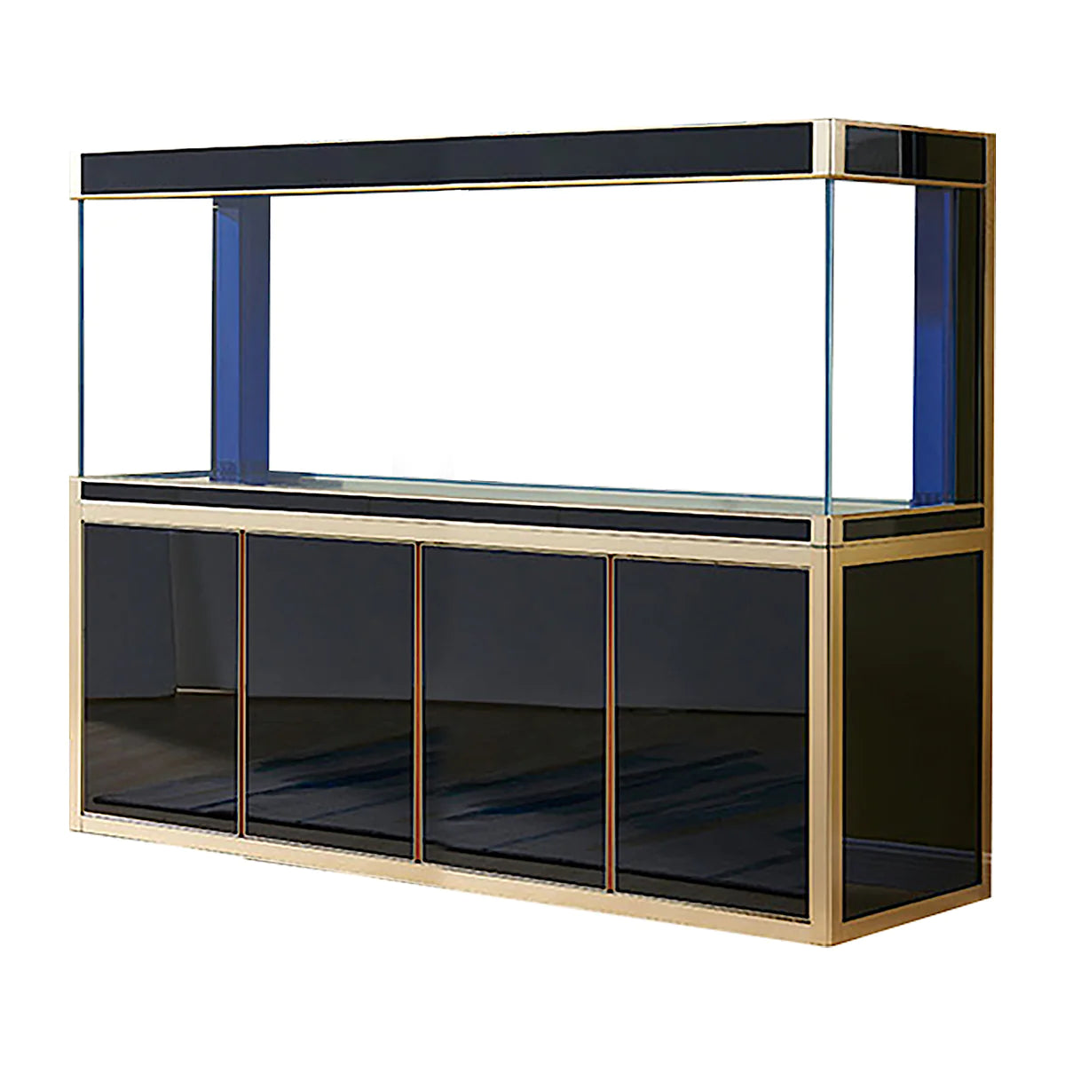 Aqua Dream 220 Gallon Tempered Glass Aquarium Black and Gold AD-1760-BK - Serenity Provision