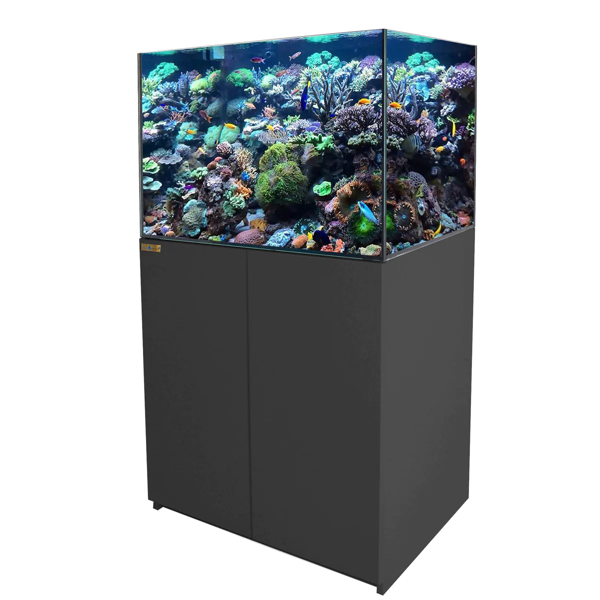 Aqua Dream 100 Gallon Coral Reef Aquarium Ultra Clear Glass Tank & Built in Sump All Black REEF-900-BK - Serenity Provision