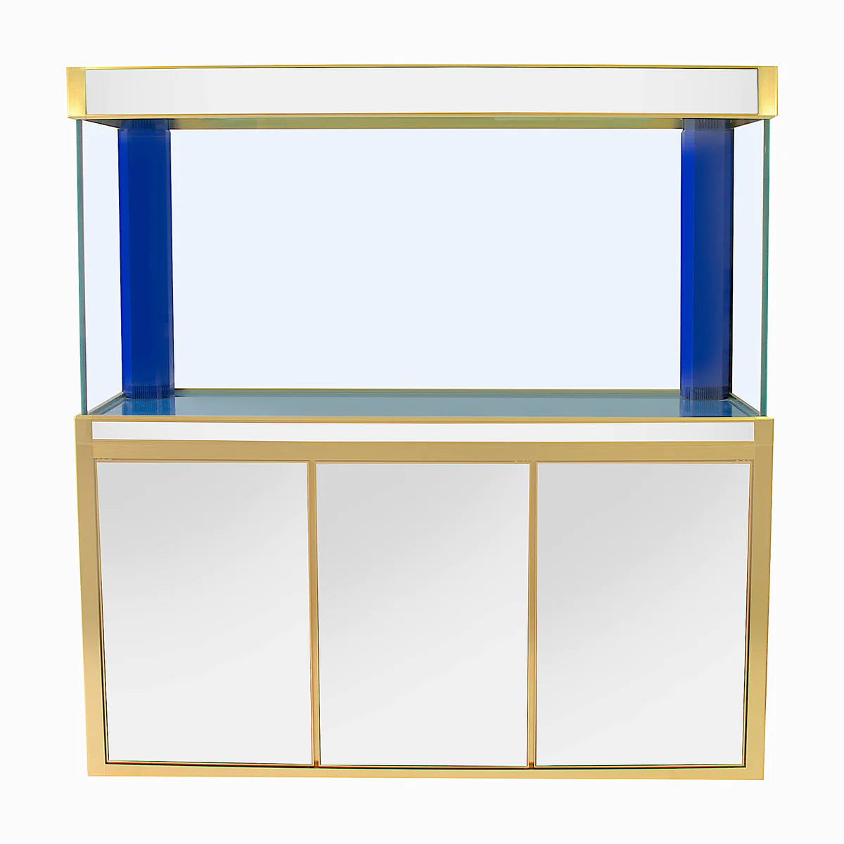 Aqua Dream 175 Gallon Tempered Glass Aquarium White and Gold AD-1560-WT - Serenity Provision