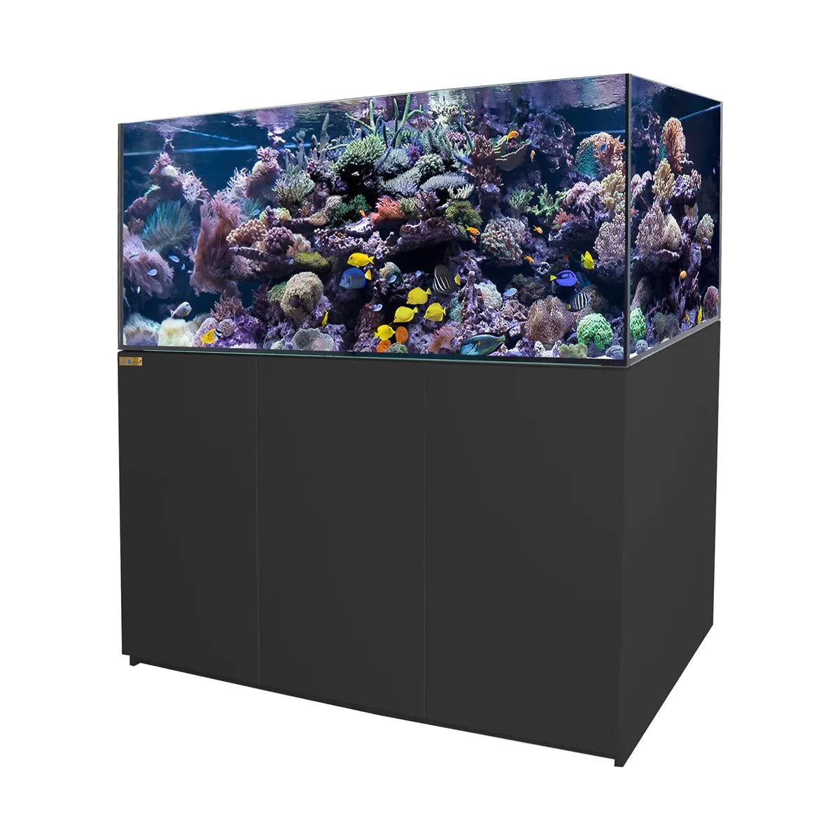 Aqua Dream 185 Gallon Coral Reef Aquarium Ultra Clear Glass Tank & Built in Sump All Black REEF-1500-BK - Serenity Provision