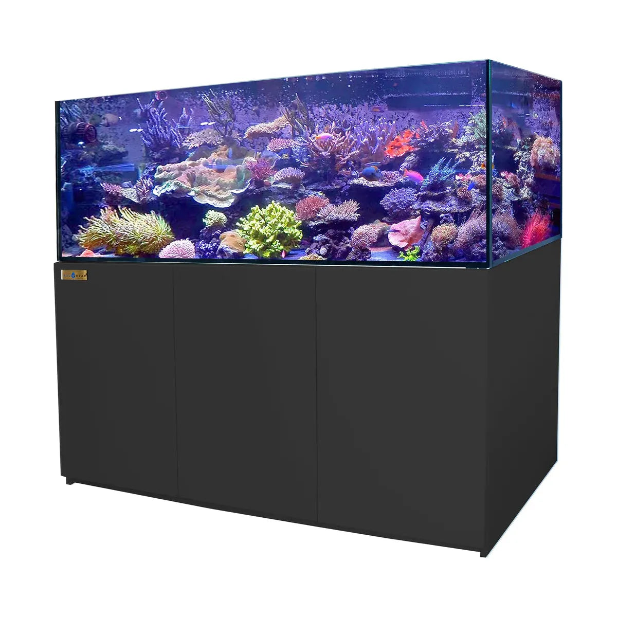 Aqua Dream 220 Gallon Coral Reef Aquarium Ultra Clear Glass Tank & Built in Sump All Black REEF-1800-BK - Serenity Provision
