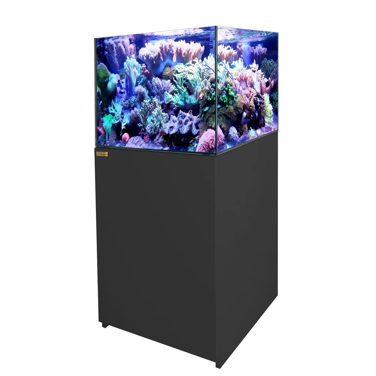 Aqua Dream 90 Gallon Coral Reef Aquarium Ultra Clear Glass Tank & Built in Sump All Black REEF-800-BK - Serenity Provision