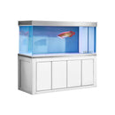 Aqua Dream 235 Gallon Tempered Glass Aquarium White & Silver AD-1760WS - Serenity Provision