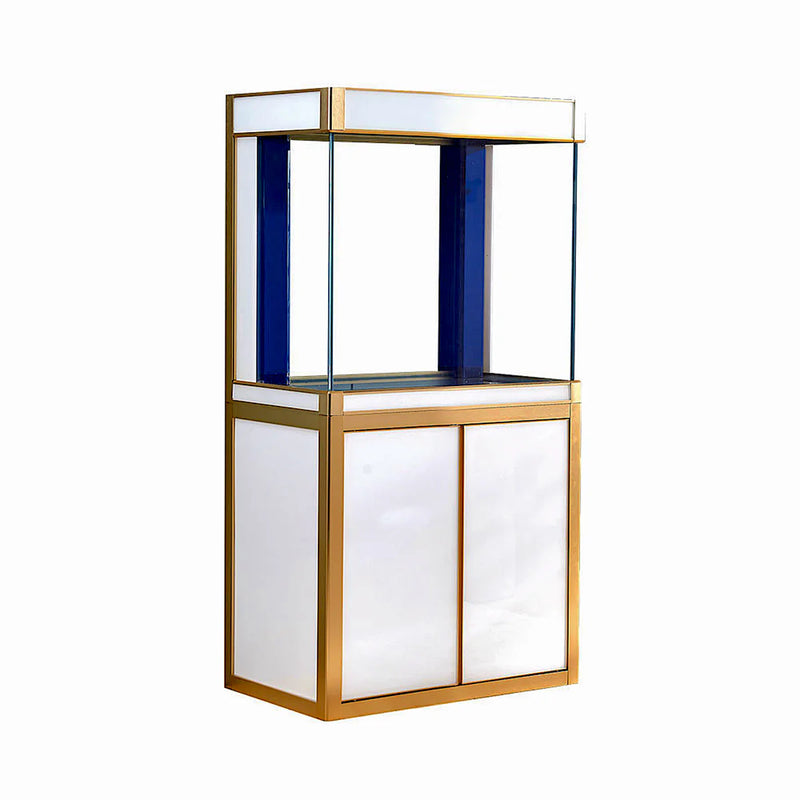 Aqua Dream 100 Gallon Tempered Glass Aquarium White and Gold AD-1060-WT - Serenity Provision