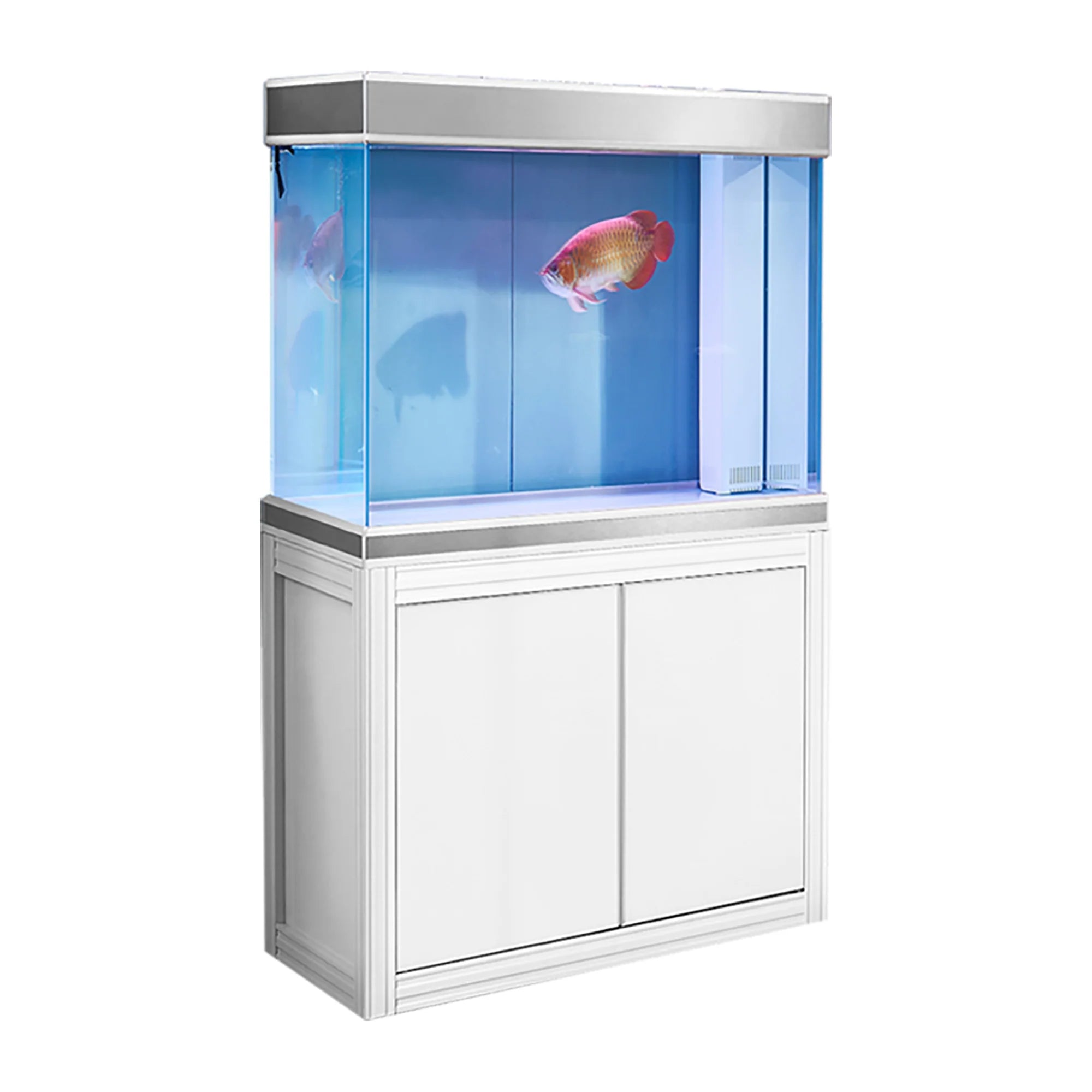 Aqua Dream 110 Gallon Tempered Glass Aquarium White and Silver AD-1060-WS - Serenity Provision