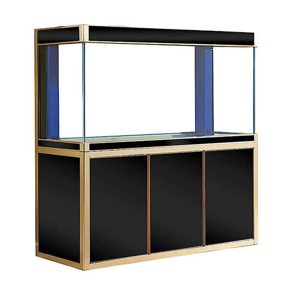 Aqua Dream 135 Gallon Tempered Glass Aquarium Black and Gold AD-1260-BK - Serenity Provision