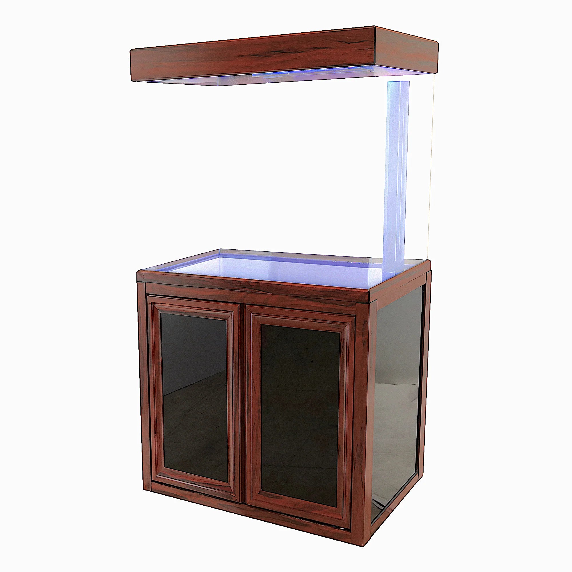 Aqua Dream 50 Gallon Tempered Glass Aquarium Redwood AD-860-RW - Serenity Provision