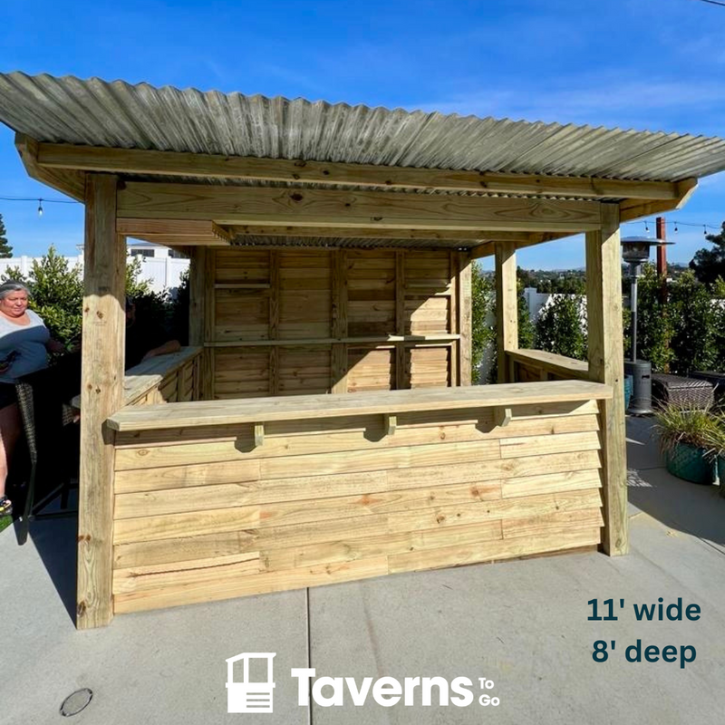 Taverns-To-Go 11 x 8 ft The 7-Up Deluxe (X-LARGE) Backyard Patio Bar