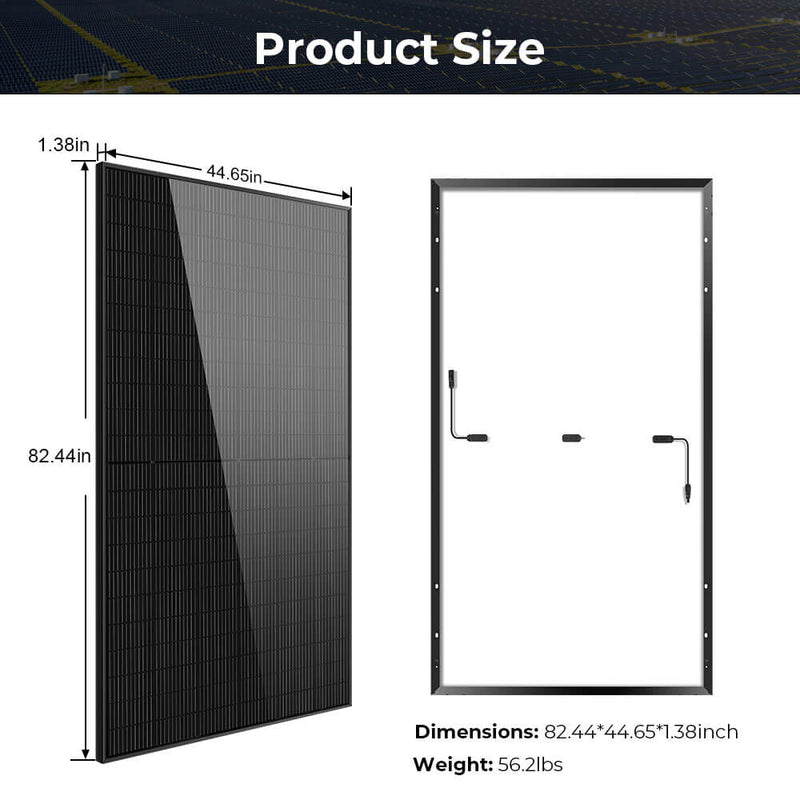 500W Mono Black PERC Solar Panel UL 61730