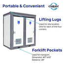 Bastone 2 Private Mobile Shower Room - PM000128 - Serenity Provision