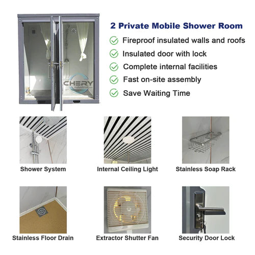 Bastone 2 Private Mobile Shower Room - PM000128 - Serenity Provision