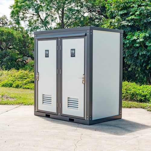 Bastone 2 Private Toilet Stalls Portable Restroom - PM000121 - Serenity Provision