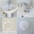 Bastone 2 Private Toilet Stalls Portable Restroom - PM000121 - Serenity Provision