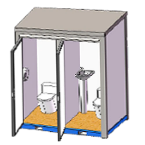 Bastone 2 Private Toilet Stalls Portable Restroom - PM000121 - Serenity Provision