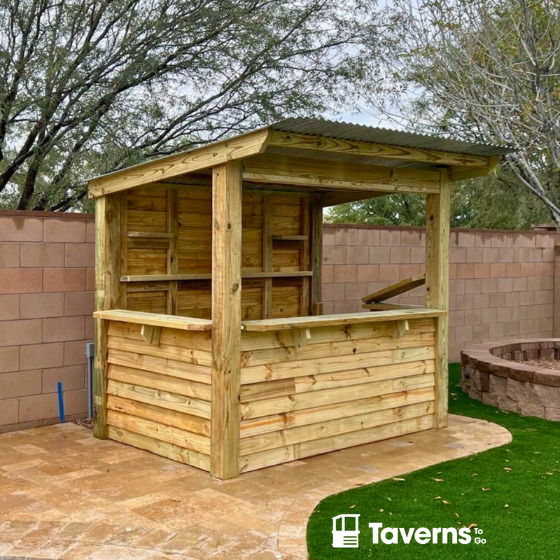 Taverns-To-Go 9 x 6 ft Castlebar Deluxe Backyard Patio Bar (MEDIUM)