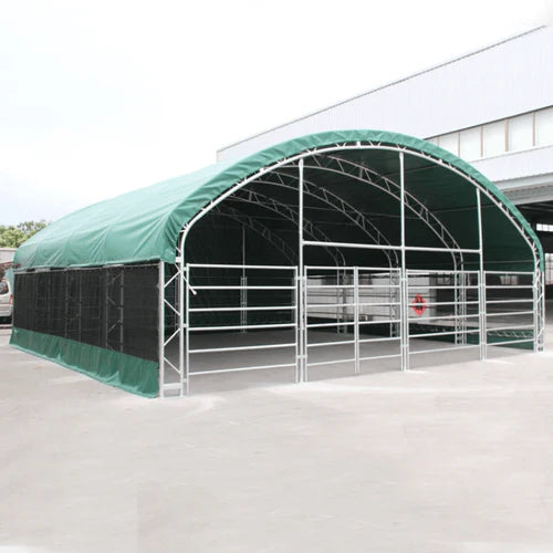 Chery Industrial 20' x 20' Livestock Corral Shelter with Front Door