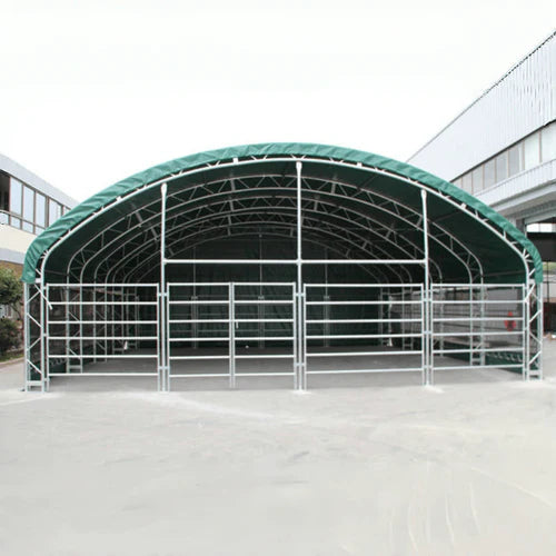 Chery Industrial 20' x 20' Livestock Corral Shelter with Front Door