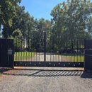 16x8 ft Dual Swing Driveway Gate with Star Pattern