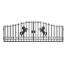 20x8 ft Steel Dual Swing Driveway Gate