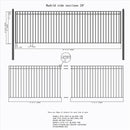 20ft Steel Sliding Driveway Gate with 5ft Pedestrian Gate