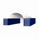 Gold Mountain 20x40 ft Container Shelter with Closed Back Panel