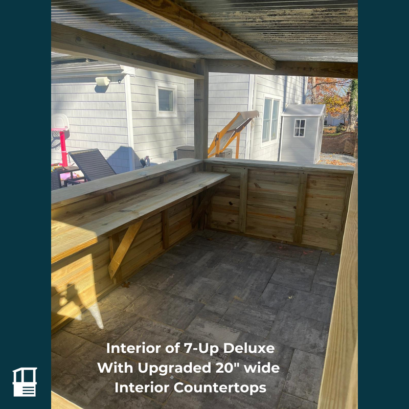 Taverns-To-Go 11 x 8 ft The 7-Up Deluxe (X-LARGE) Backyard Patio Bar