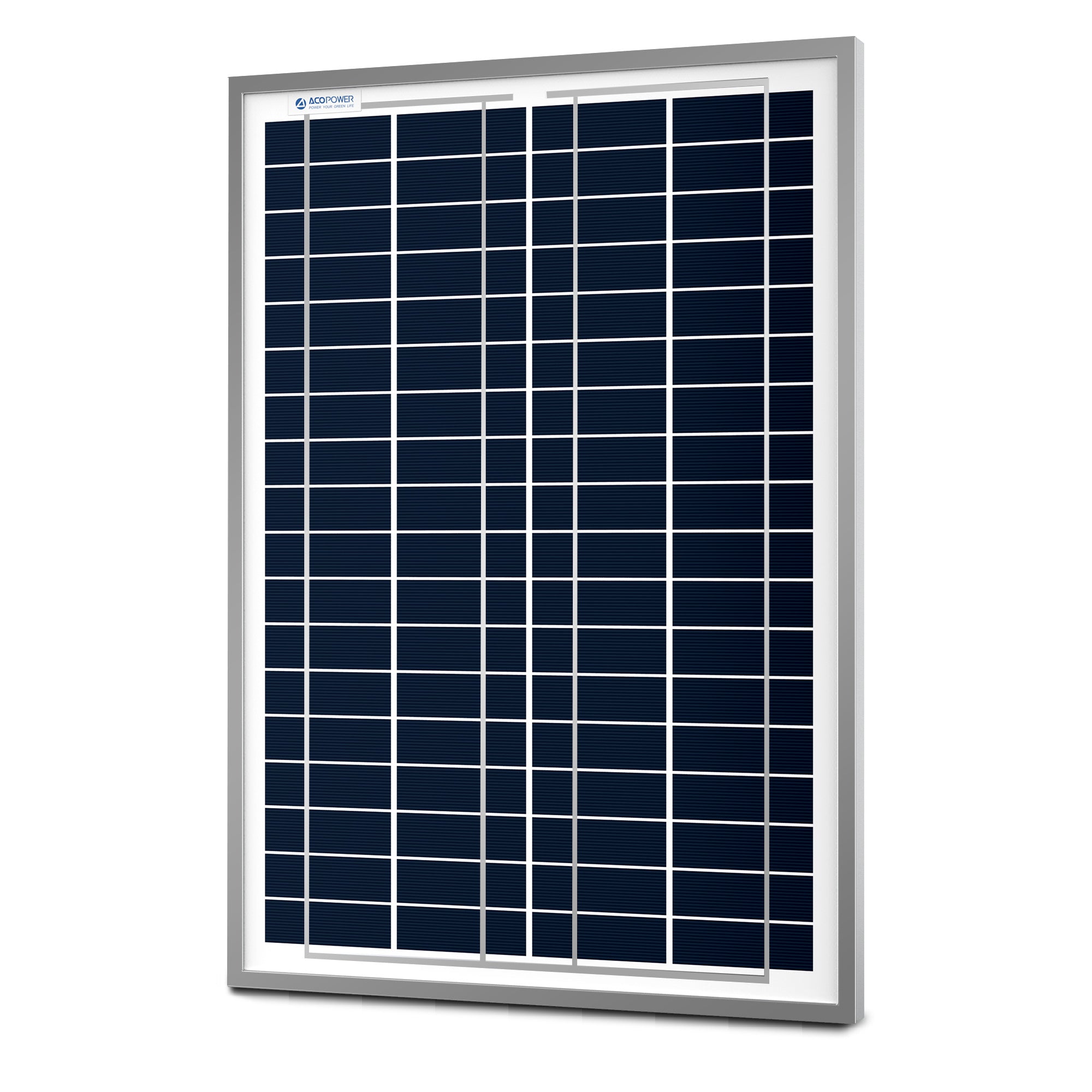 ACOPower 25 Watts Polycrystalline Solar Panel, for 12 Volt Battery Charger