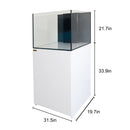 Aqua Dream 90 Gallon Coral Reef Aquarium Ultra Clear Glass Tank & Built in Sump All White REEF-800-WT - Serenity Provision