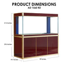 Aqua Dream 175 Gallon Tempered Glass Aquarium Red and Gold AD-1560-RD - Serenity Provision