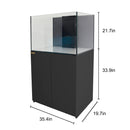 Aqua Dream 100 Gallon Coral Reef Aquarium Ultra Clear Glass Tank & Built in Sump All Black REEF-900-BK - Serenity Provision