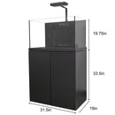 Aqua Dream 90 Gallon Coral Reef Aquarium Tempered Glass Fish Tank Complete Set Black REEF-860-ABK - Serenity Provision