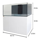 Aqua Dream 185 Gallon Coral Reef Aquarium Ultra Clear Glass Tank & Built in Sump All White REEF-1500-WT - Serenity Provision