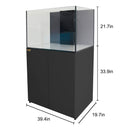 Aqua Dream 115 Gallon Coral Reef Aquarium Ultra Clear Glass Tank & Built in Sump All Black REEF-1000-BK - Serenity Provision