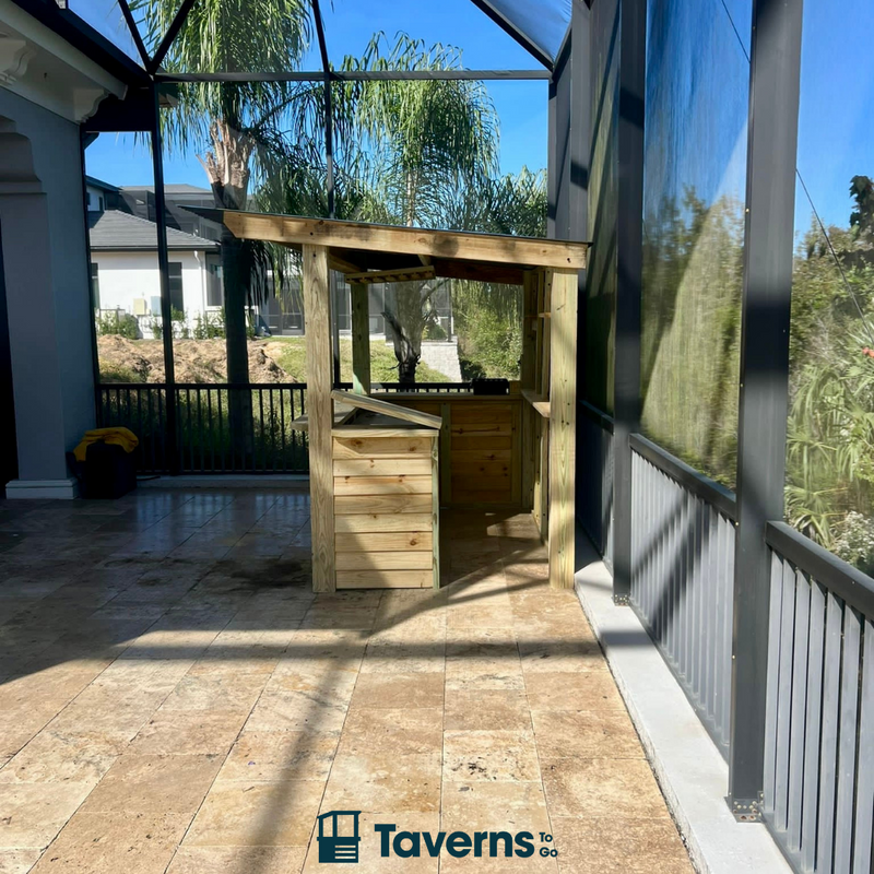 Taverns-To-Go 9 x 6 ft Castlebar Deluxe Backyard Patio Bar (MEDIUM)