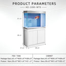 Aqua Dream 110 Gallon Tempered Glass Aquarium White and Silver AD-1060-WS - Serenity Provision