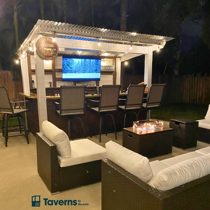 Taverns-To-Go 11 x 6 ft Dunbar Deluxe Backyard Patio Bar(LARGE)