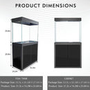 Aqua Dream 50 Gallon Tempered Glass Aquarium Black AD-860-ABK - Serenity Provision