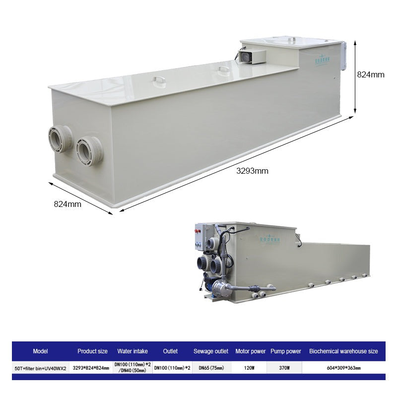 Macro Drum Pond Filter Integrated Filtration Equipment 50 Tons 13400 GPH - BTS50 - Serenity Provision