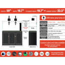 Aqua Dream 175 Gallon Plants Ranchu Aquarium with Ultra Clear Glass Tank & Built in Sump All Black AD-1560-RANCHU - Serenity Provision