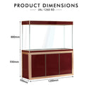 Aqua Dream 135 Gallon Tempered Glass Aquarium Red and Gold AD-1260-RD - Serenity Provision